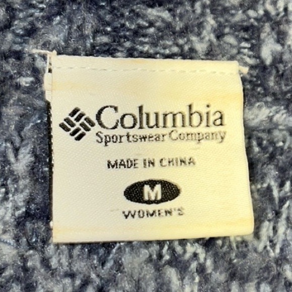 Women’s Columbia soft blue marled popover sweater top size Medium - Picture 3 of 7